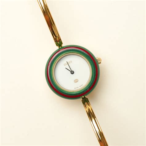 gucci bangle watch with interchangeable bezels|vintage gucci change bezel watch.